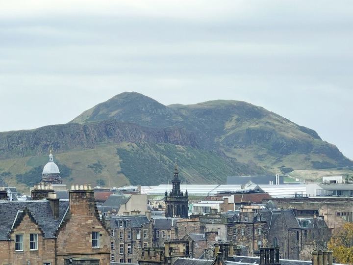 Arthur’s Seat rising above Edinburgh